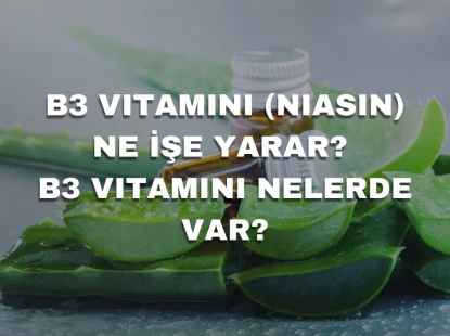 B3 Vitamini (Niasin) Ne İşe Yarar? B3 Vitamini Nelerde Var?